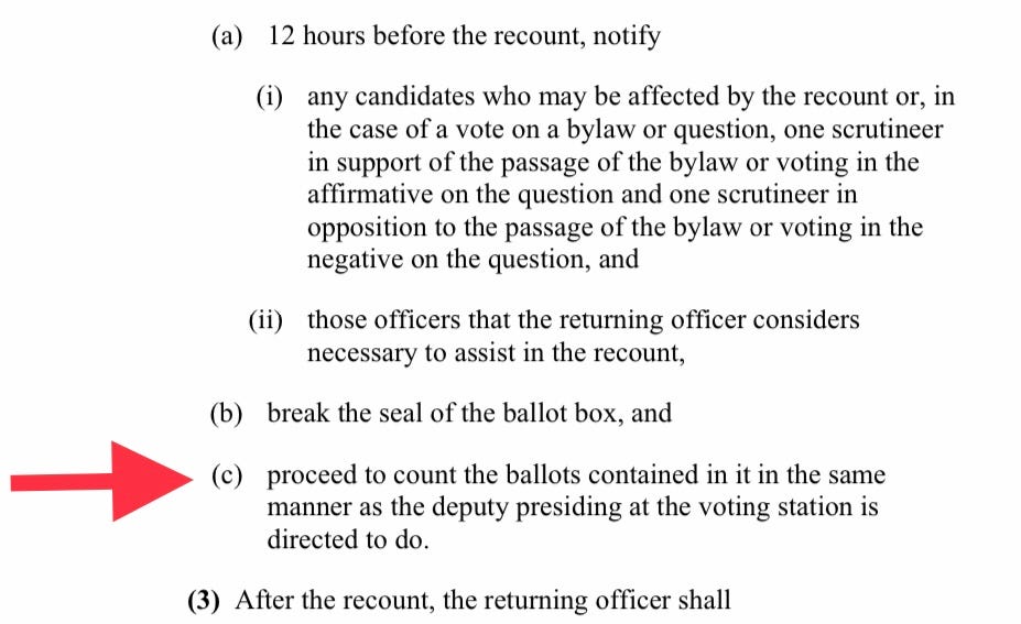Local Authorities Election Act 98 c