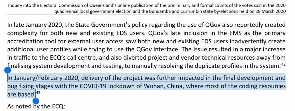 excerpt from the Queensland report