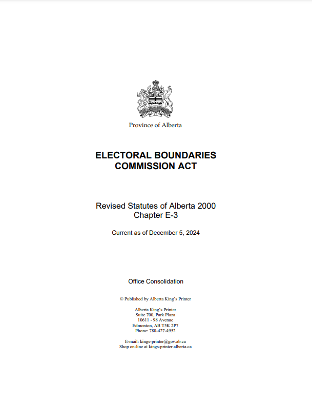 Electoral Boundaries Act